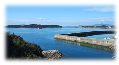 茂道漁港の風景